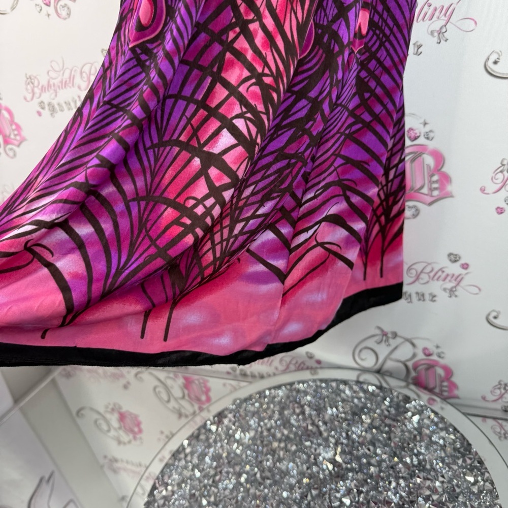 Thailand dress smocked feather style Aztec Elegant Black and Purple Dress - Picture 4 of 9